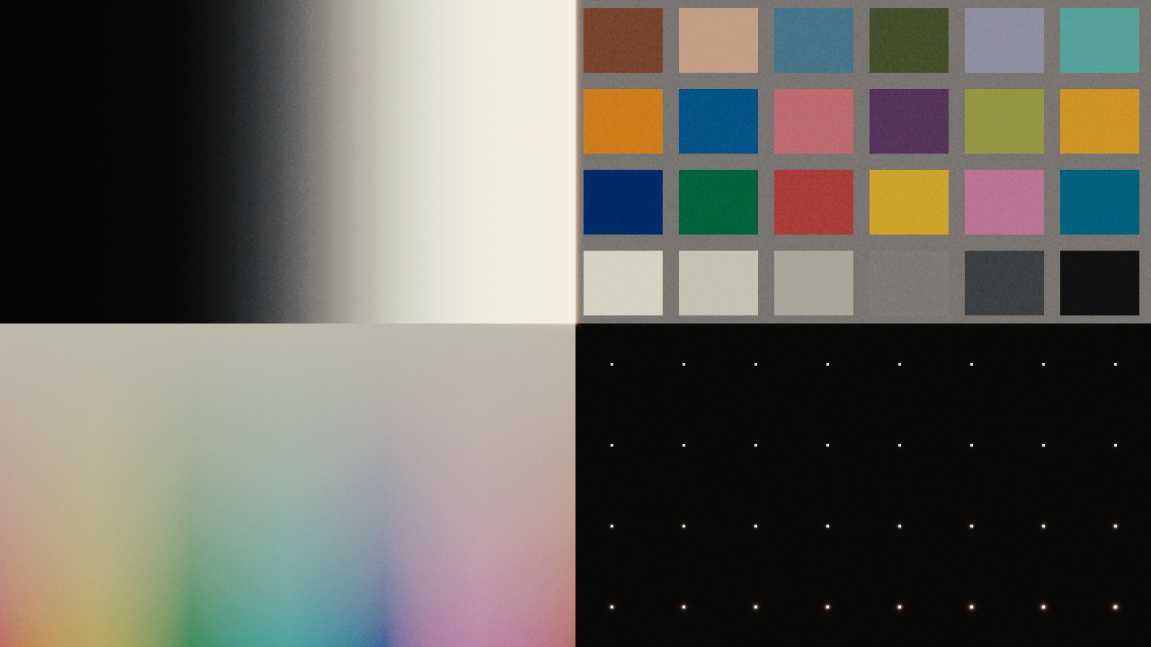 Calibration chart, original and modelled Kodak 5219 to 2383 print: Ashigrain
